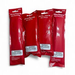 Americana 4th of  July Patriotic Glow Stick & Glow Bracelet Bundle 4 Packs